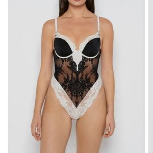 La SENZA Black and White Lace Bodysuit